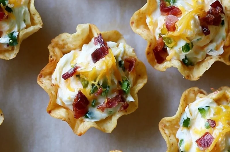 Baked Jalapeño Popper Bites on a platter garnished with green herbs
