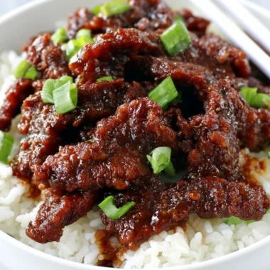 Gluten Free 30-Minute Mongolian Beef served with rice