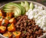 Hot Honey Sweet Potato Beef Bowls