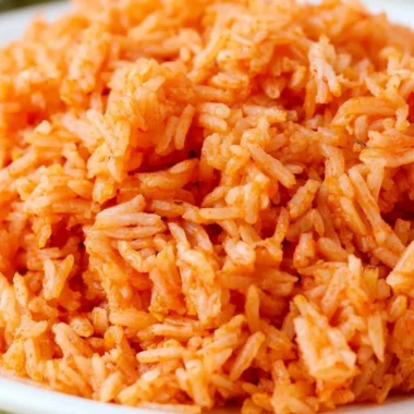 Bowl of quick and easy Spanish rice prepared with vibrant spices and vegetables