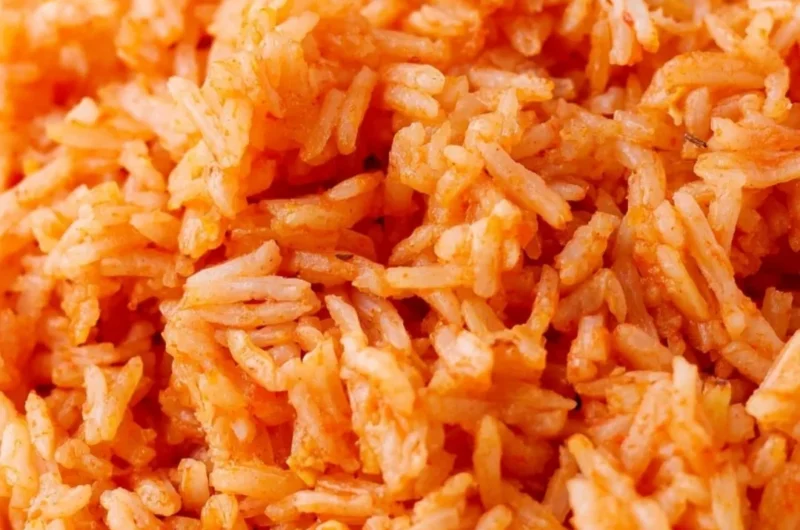 Bowl of quick and easy Spanish rice prepared with vibrant spices and vegetables